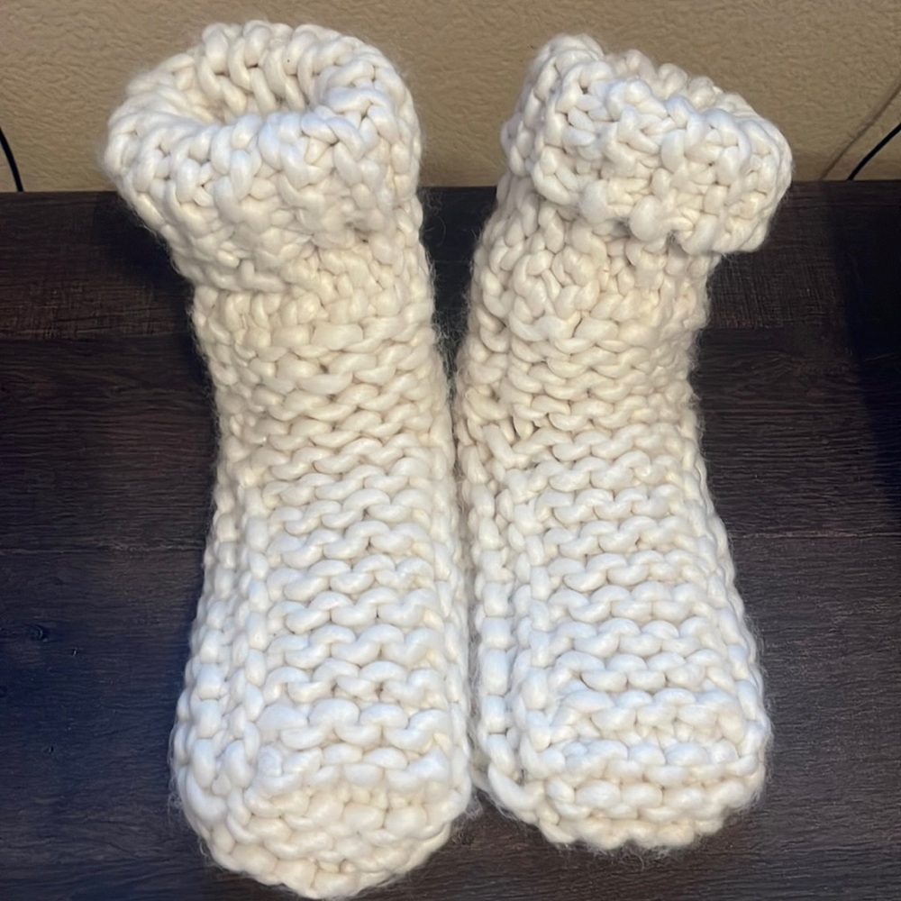 Lemon Cabin Cuffed Sweater Slippers